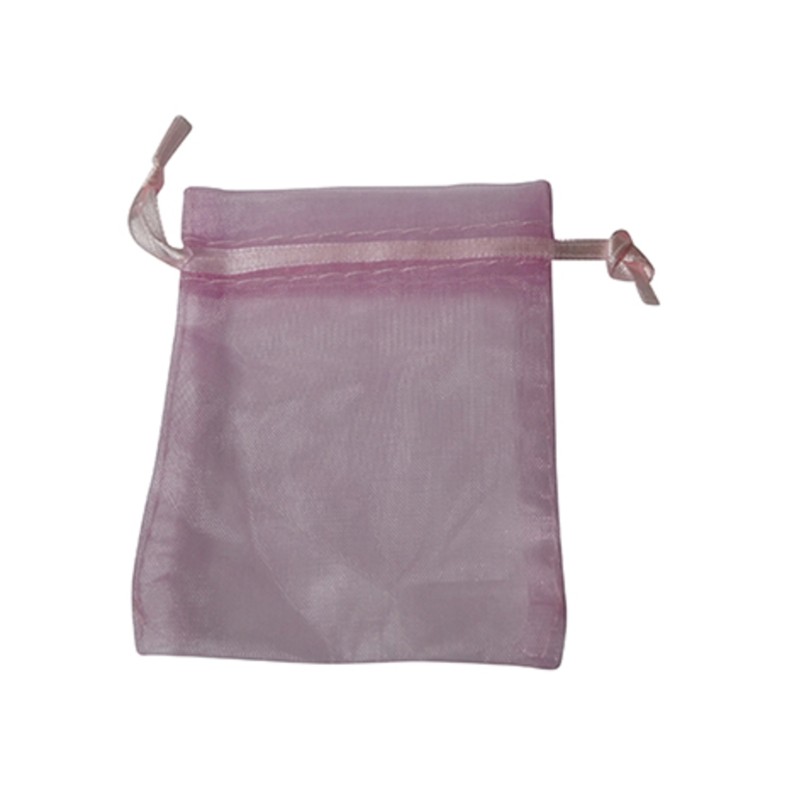 Organza buidels 7x9 - 10 stuks roze