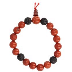 Jaspis rood powerbead mannen armband