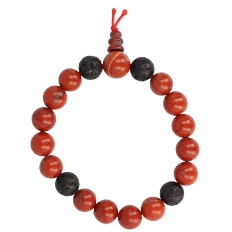 Jaspis rood powerbead mannen armband