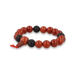 Jaspis rood powerbead mannen armband