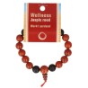 Jaspis rood powerbead mannen armband + kaart 21 cm