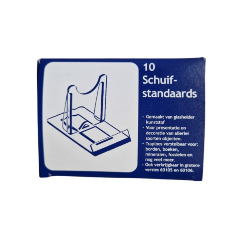 Plastic schuifstandaardjes - doosje 10 stuks