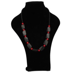 Ketting Onyx / Koraal (imitatie)