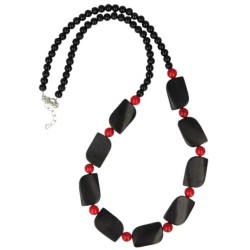 Ketting Onyx / Koraal (imitatie)