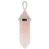 Roze kwarts dubbeleinder hanger