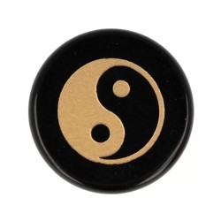 Obsidiaan zwart zaksteen Yin Yang