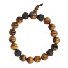 Tijgeroog powerbead mannen - extra lange armband