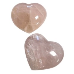 Roze kwarts edelsteen hart 250-300 gram