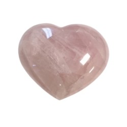 Roze kwarts edelsteen hart 300-400 gram