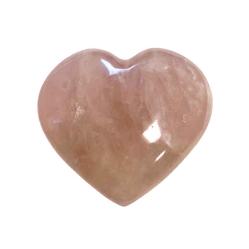 Roze kwarts edelsteen hart 400-550 gram