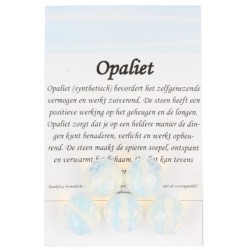 Opaliet kralen facet 15 mm (synth) - 5 st.