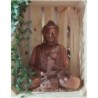 Boeddha hout - Meditatie Mudra - 40 cm (handen in schoot)