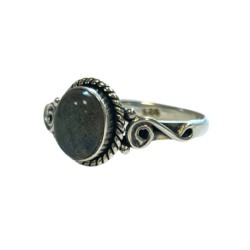 Labradoriet ring boho zilver nr.13 - maat 18