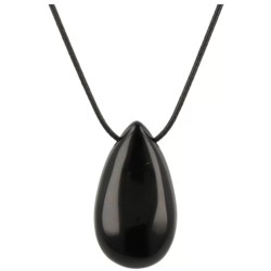 Obsidiaan zwart edelsteen druppel hanger