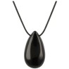 Obsidiaan zwart edelsteen druppel hanger