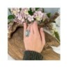 Amazoniet boho ring zilver nr.02 - maat 17