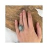 Amazoniet boho ring zilver nr.02 - maat 17