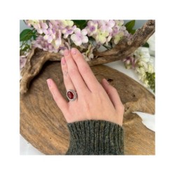 Carneool ring boho zilver nr.05 - maat 17