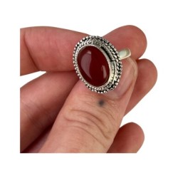 Carneool ring boho zilver nr.05 - maat 17