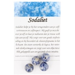 Sodaliet kralen 12 mm - 4 st.