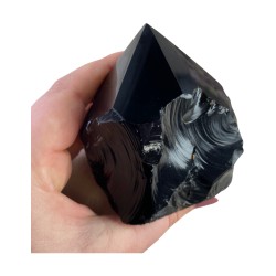 Obsidiaan Zwart top gepolijst nr.13