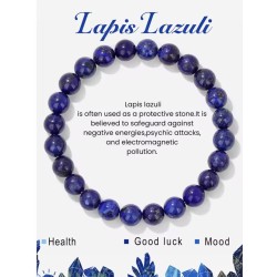 S4H Lapis lazulli Edelstenen armband 8mm krallen / size 17cm