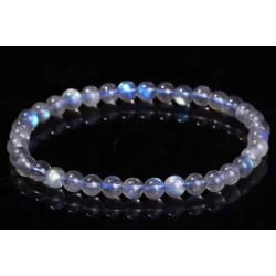 S4H MAANSTEEN A5 KWALITEIT BLAUW Edelstenen armband /  Hoogste kwaliteit 6 mm kralen / size 17cm