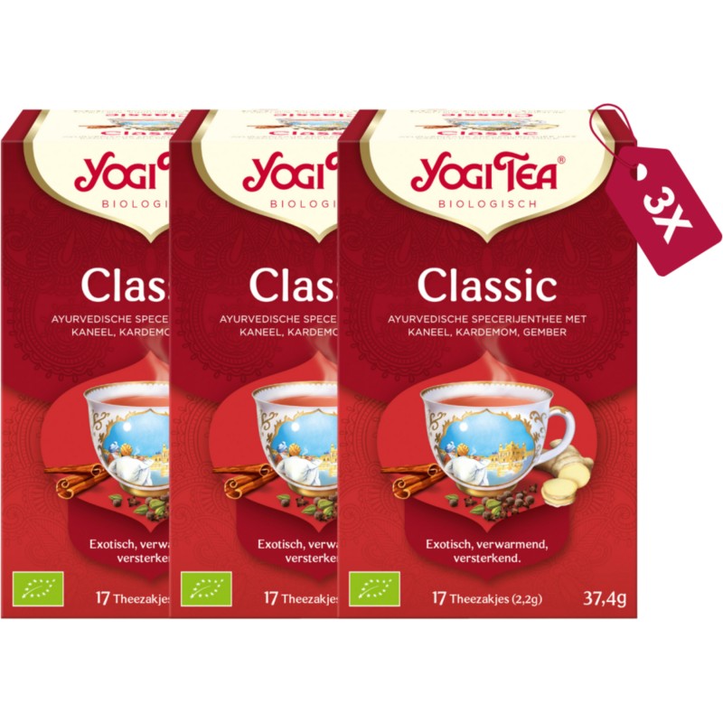 Yogi Tea Classic Bio - 3 pakjes van 17 theezakjes