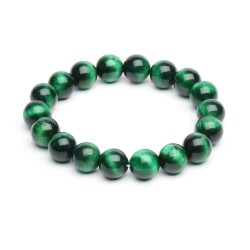 S4H groen Tijgeroog Armband - 8 mm Kralen - 18 cm | Stonesforhealth.nl