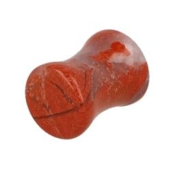 Plug oorpiercing 8 mm Jaspis rood