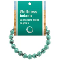 Howliet blauw Turkoois powerbead + kaart (gekleurd)