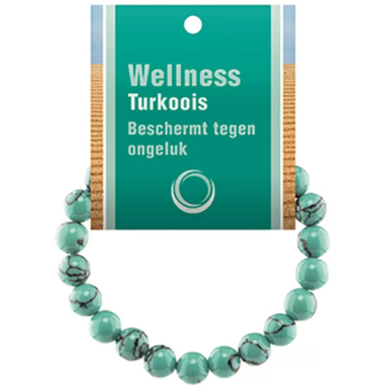 Howliet blauw Turkoois powerbead + kaart (gekleurd)