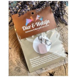 Rozenkwarts halsband hanger Dier & Welzijn