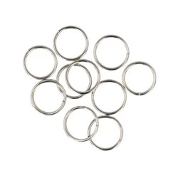 Splitring 8x1 mm, zilverkleur, 10 stuks