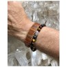 Carneool leren armband gipsy-style