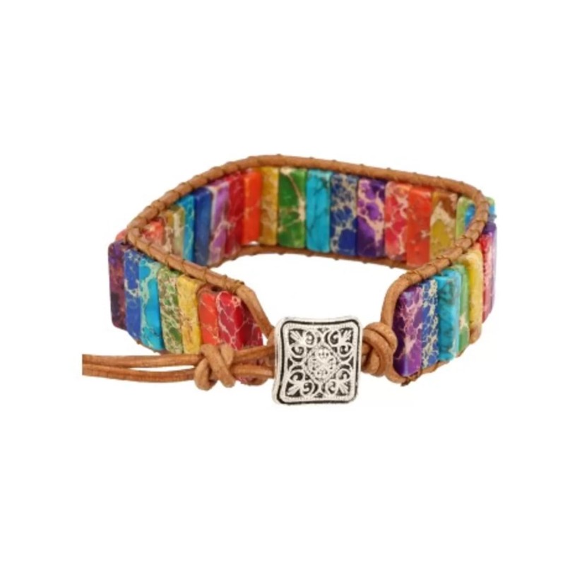 Chakra leren armband gipsy-style