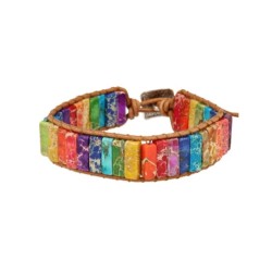 Chakra leren armband gipsy-style