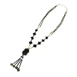 Jade bohemian ketting klaver