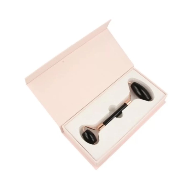 Obsidiaan zwart gezicht massage roller