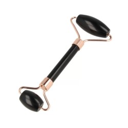 Obsidiaan zwart gezicht massage roller