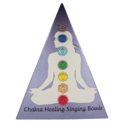 Chakra klankschalen set in driehoekdoos