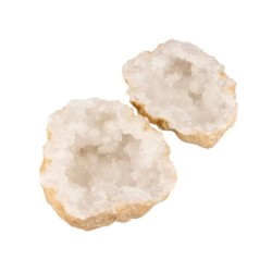 Bergkristal geode paar 12-16 cm