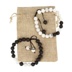 Shamballa armbanden set yin/yang in buidel