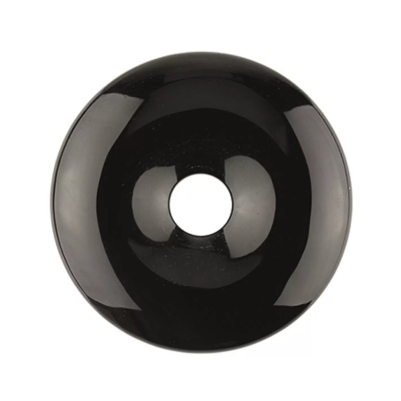 Obsidiaan zwart donut 50 mm