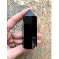 Obsidiaan zwart edelsteen punt 7-8 cm