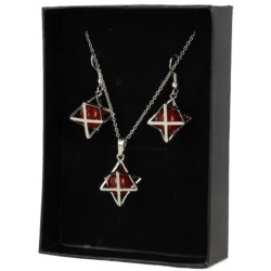 Carneool Merkabah sieraden set