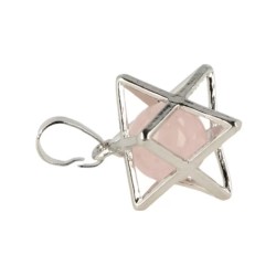 Roze kwarts Merkabah kooihanger