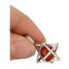 Jaspis rood Merkabah kooihanger