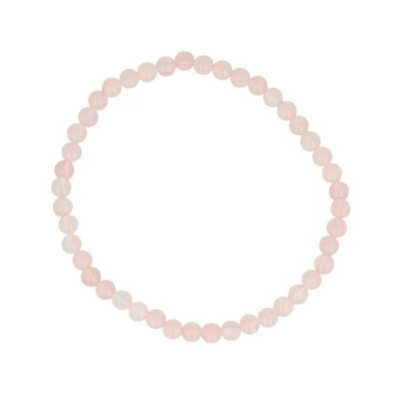 Roze kwarts kralenarmband 4 mm