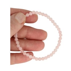 Roze kwarts kralenarmband 4 mm